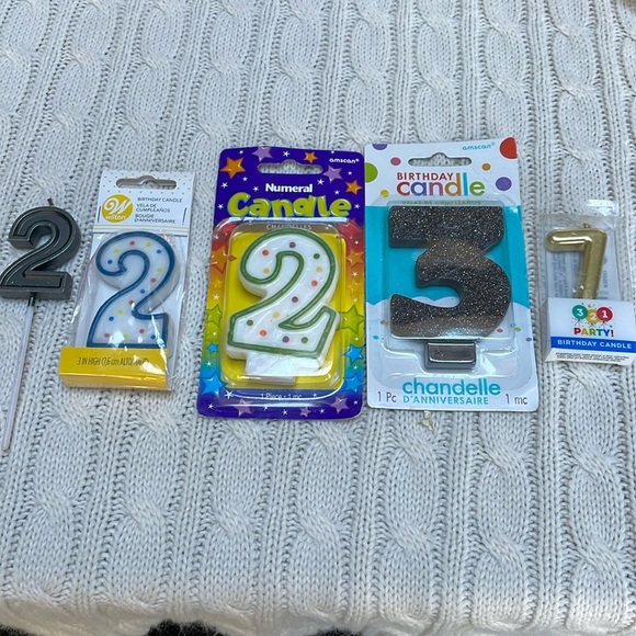 NWOT Birthday candles 7 pk lot. 77 candles in total numerical combinations - Picture 2 of 14